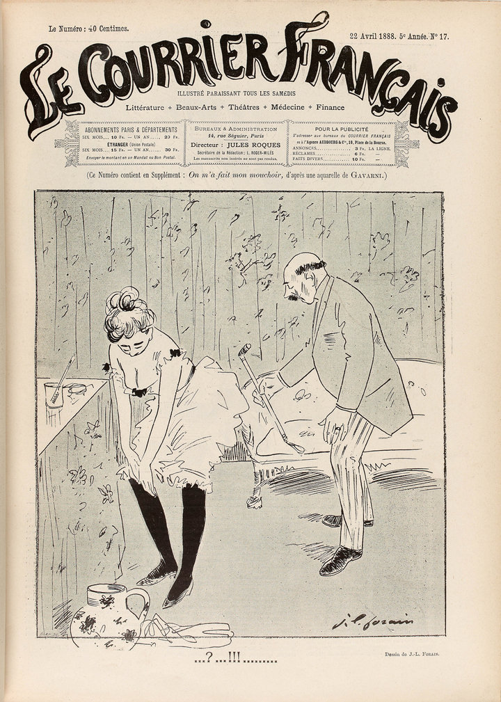 Jean-Louis Forain, …?…!!!........., cover of Le Courrier français, 22 April 1888, Bibliothèque Nationale de France, Paris. Photo: BnF