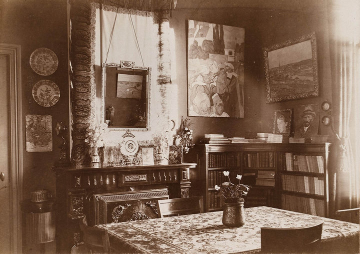 Interior of Bonger’s home Villa Jeanne in Hilversum, 1896. Private collection