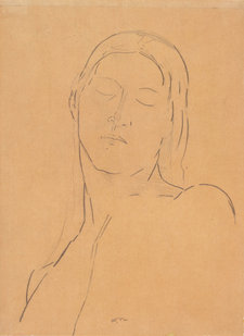 Odilon Redon, Closed Eyes (Camille Redon), 1890. Graphite, black chalk and lithographic chalk on transfer paper, 35.7 × 26.1 cm. Museum of Modern Art, New York, Gift of the Ian Woodner Family Collection