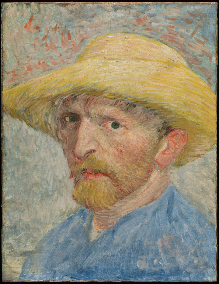 Vincent van Gogh, Self-Portrait, 1887, oil on artist board mounted to wood panel, 34.9 × 26.7 cm, Detroit Institute of Arts, City of Detroit Purchase, 22. 13 