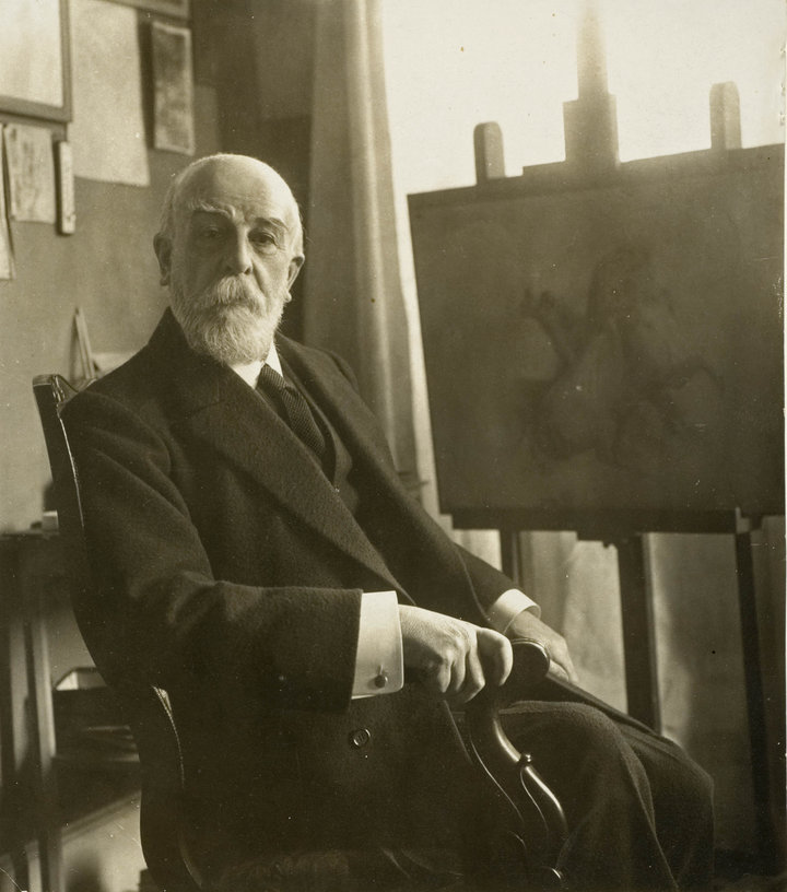 Odilon Redon in his apartment and studio at the avenue de Wagram, 1913. Bibliothèque de l’Institut national d’histoire de l’art, Paris