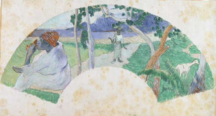Paul Gauguin, Scene of Martinique, 1887, pencil, black chalk, gouache, watercolour and pastel on paper, 12 × 42 cm, The National Museum of Western Art, Tokyo. Photo: NMWA/ DNPartcom