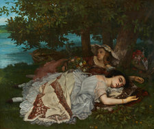 Gustave Courbet, Young Ladies of the Seine (Summer), 1857, oil on canvas, 174 × 206 cm, Petit Palais, Paris