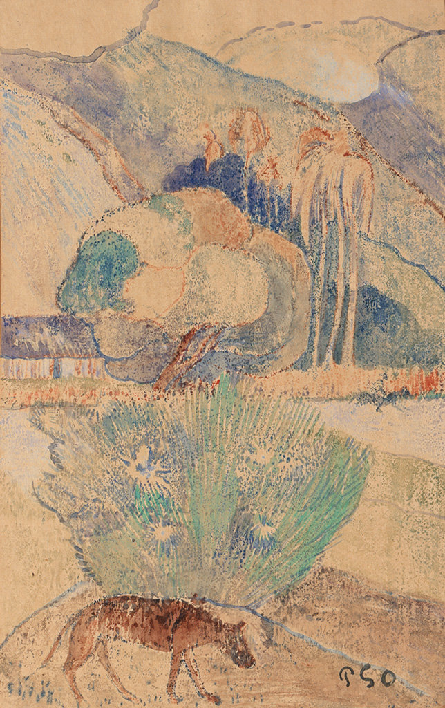 Paul Gauguin, The Mango Tree, c. 1894, watercolour monotype on paper, 28.9 x 18.1 cm, The Museum of Fine Arts, Gifu, Japan 